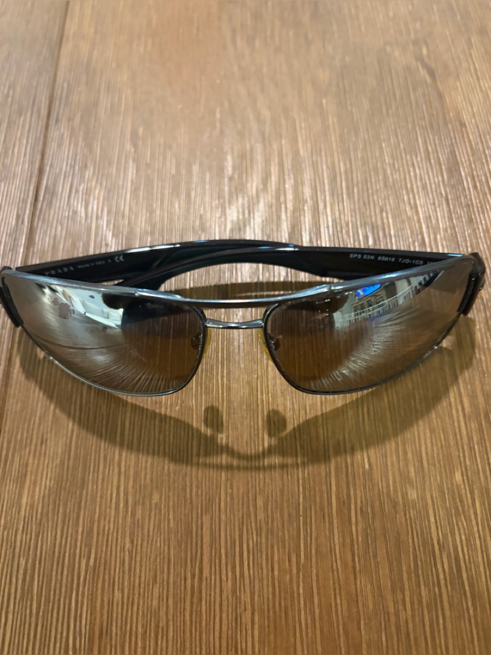 Prada Men’s Brown Tinted Sunglasses Fair Condition (Frames Listing)